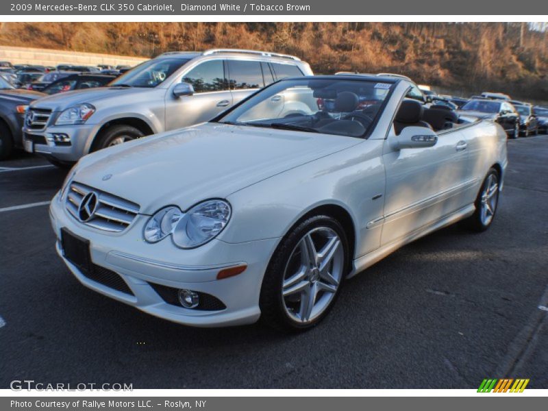 Diamond White / Tobacco Brown 2009 Mercedes-Benz CLK 350 Cabriolet