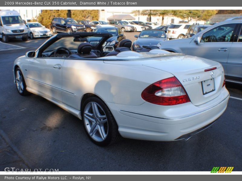 Diamond White / Tobacco Brown 2009 Mercedes-Benz CLK 350 Cabriolet