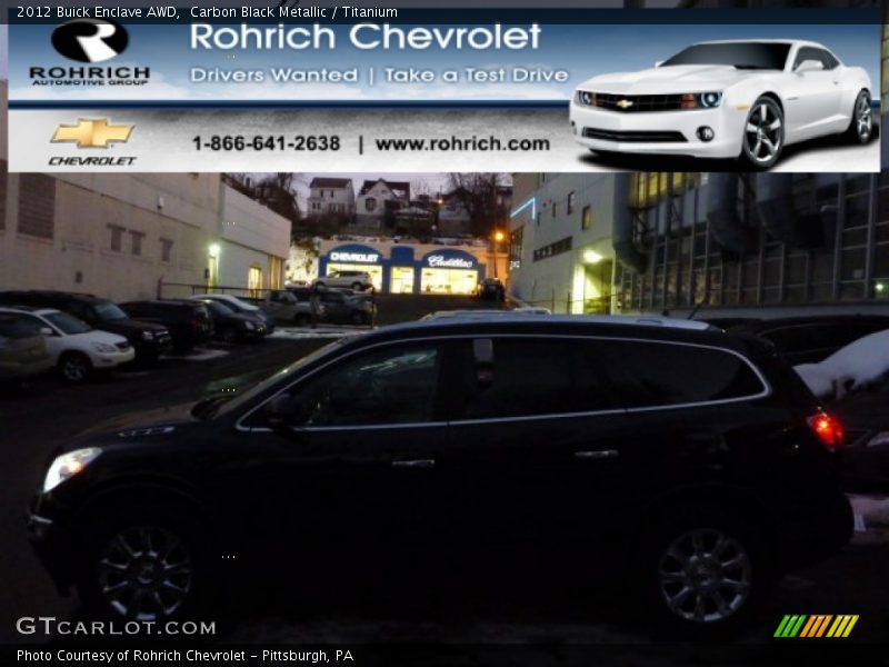 Carbon Black Metallic / Titanium 2012 Buick Enclave AWD
