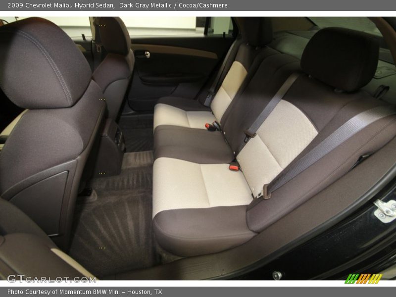 Rear Seat of 2009 Malibu Hybrid Sedan