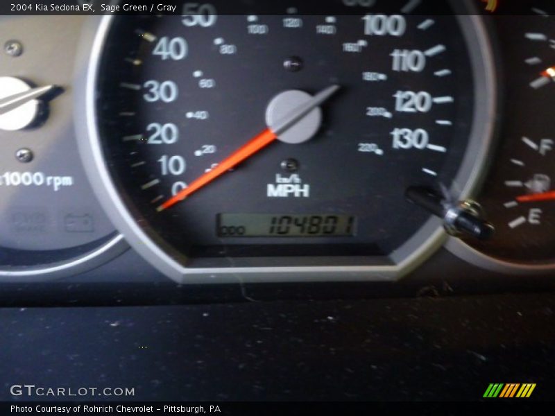 Sage Green / Gray 2004 Kia Sedona EX