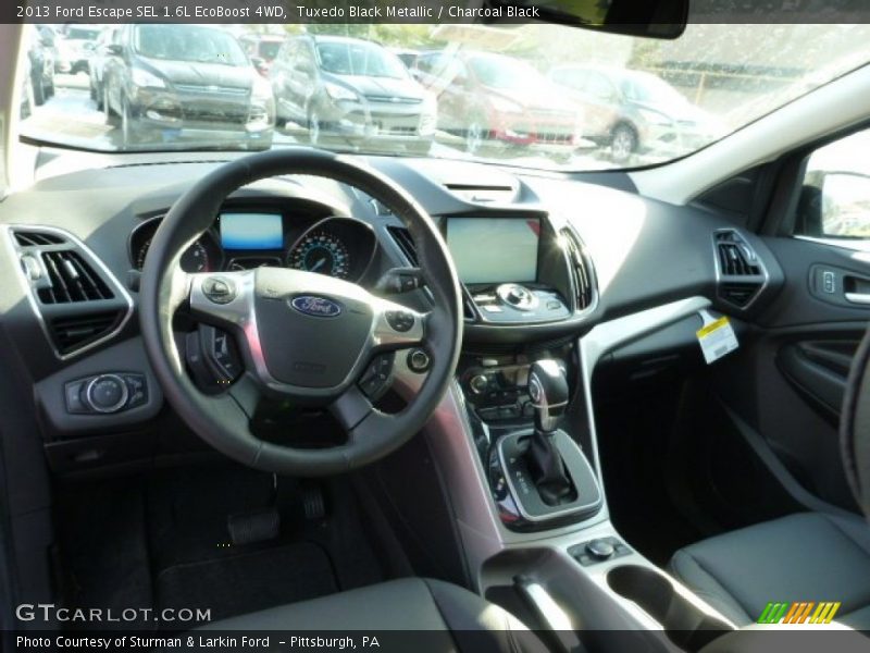 Tuxedo Black Metallic / Charcoal Black 2013 Ford Escape SEL 1.6L EcoBoost 4WD