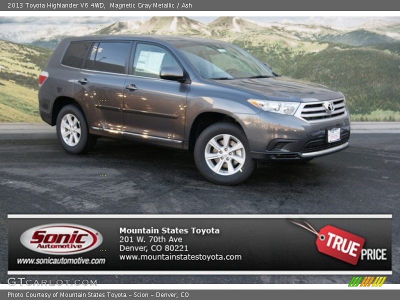 Magnetic Gray Metallic / Ash 2013 Toyota Highlander V6 4WD
