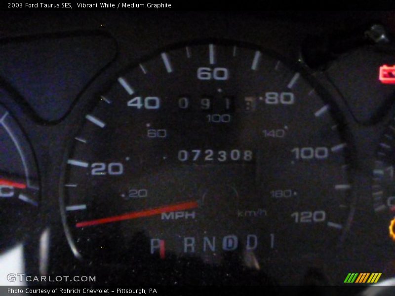 Vibrant White / Medium Graphite 2003 Ford Taurus SES