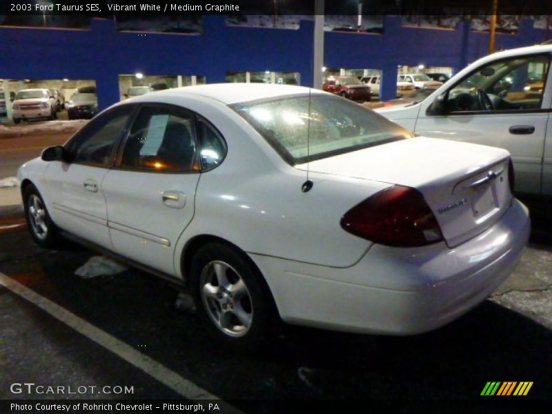 Vibrant White / Medium Graphite 2003 Ford Taurus SES