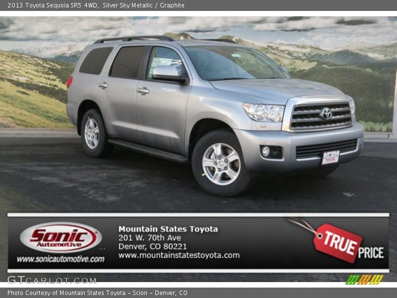 Silver Sky Metallic / Graphite 2013 Toyota Sequoia SR5 4WD