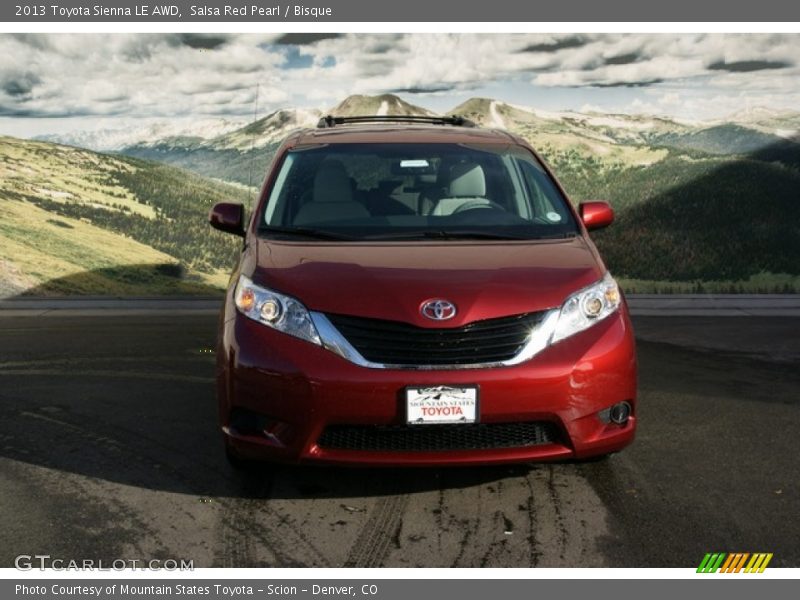 Salsa Red Pearl / Bisque 2013 Toyota Sienna LE AWD