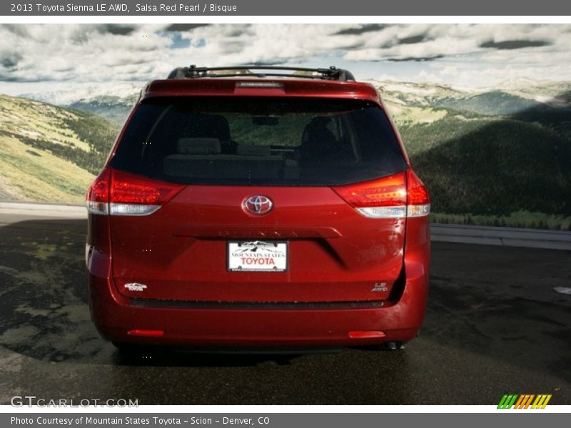 Salsa Red Pearl / Bisque 2013 Toyota Sienna LE AWD