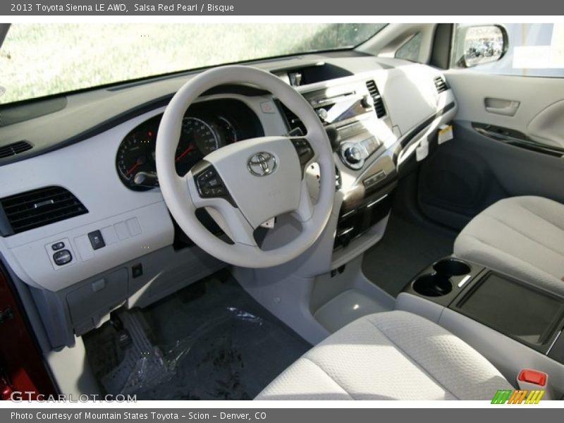 Salsa Red Pearl / Bisque 2013 Toyota Sienna LE AWD