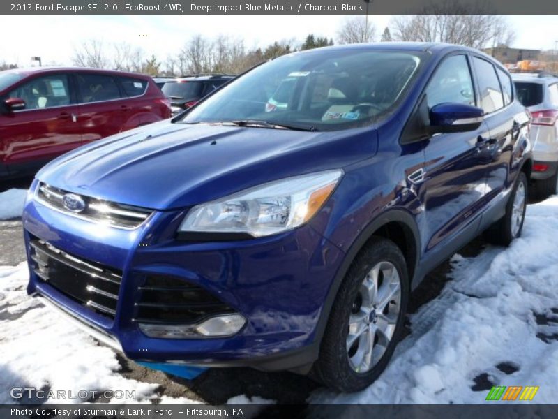 Deep Impact Blue Metallic / Charcoal Black 2013 Ford Escape SEL 2.0L EcoBoost 4WD