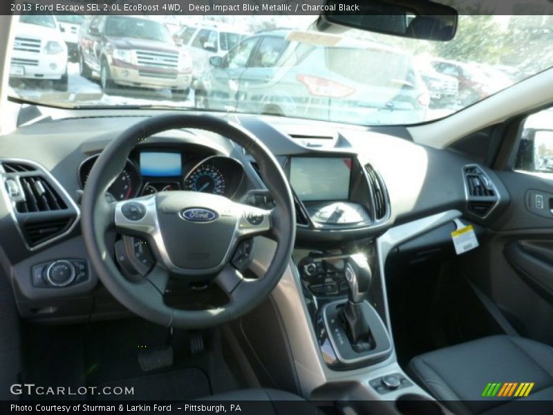 Deep Impact Blue Metallic / Charcoal Black 2013 Ford Escape SEL 2.0L EcoBoost 4WD