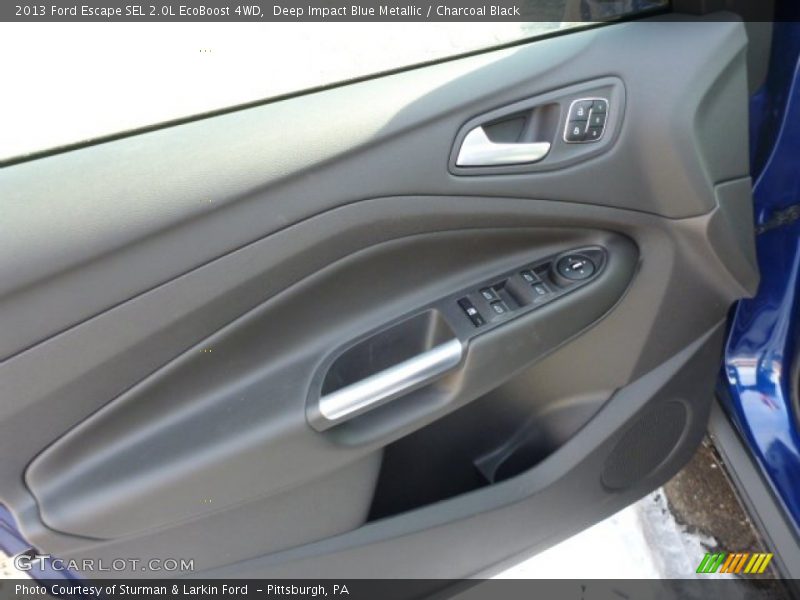Deep Impact Blue Metallic / Charcoal Black 2013 Ford Escape SEL 2.0L EcoBoost 4WD