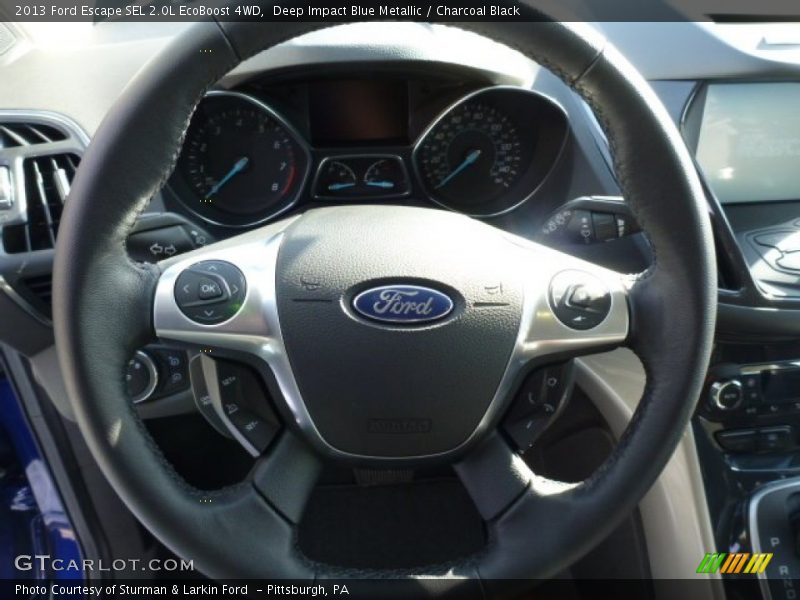 Deep Impact Blue Metallic / Charcoal Black 2013 Ford Escape SEL 2.0L EcoBoost 4WD