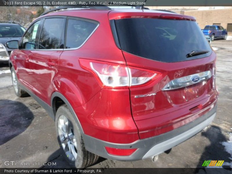 Ruby Red Metallic / Medium Light Stone 2013 Ford Escape SEL 2.0L EcoBoost 4WD
