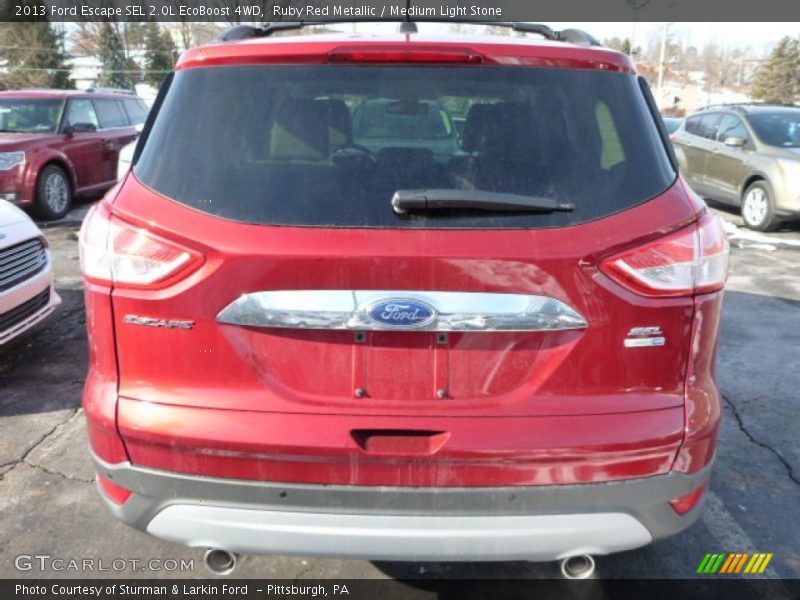 Ruby Red Metallic / Medium Light Stone 2013 Ford Escape SEL 2.0L EcoBoost 4WD