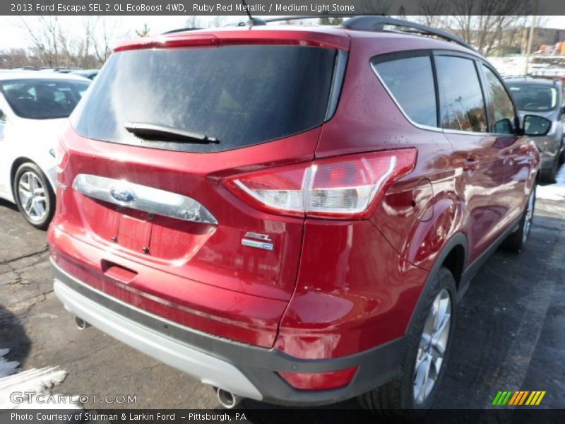 Ruby Red Metallic / Medium Light Stone 2013 Ford Escape SEL 2.0L EcoBoost 4WD