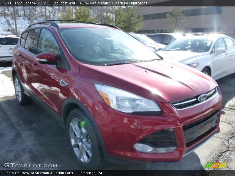 Ruby Red Metallic / Medium Light Stone 2013 Ford Escape SEL 2.0L EcoBoost 4WD