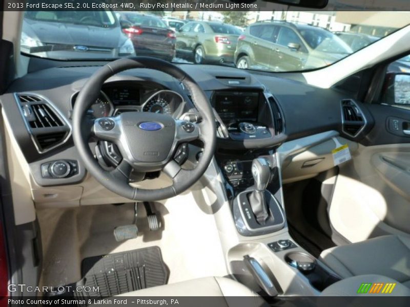 Ruby Red Metallic / Medium Light Stone 2013 Ford Escape SEL 2.0L EcoBoost 4WD