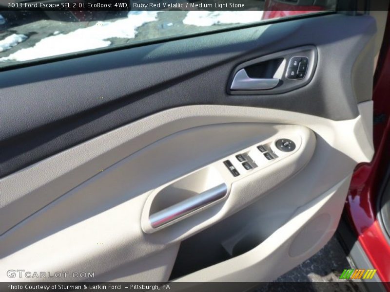 Ruby Red Metallic / Medium Light Stone 2013 Ford Escape SEL 2.0L EcoBoost 4WD