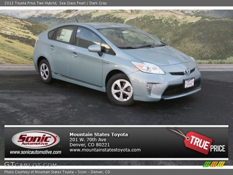 Sea Glass Pearl / Dark Gray 2013 Toyota Prius Two Hybrid