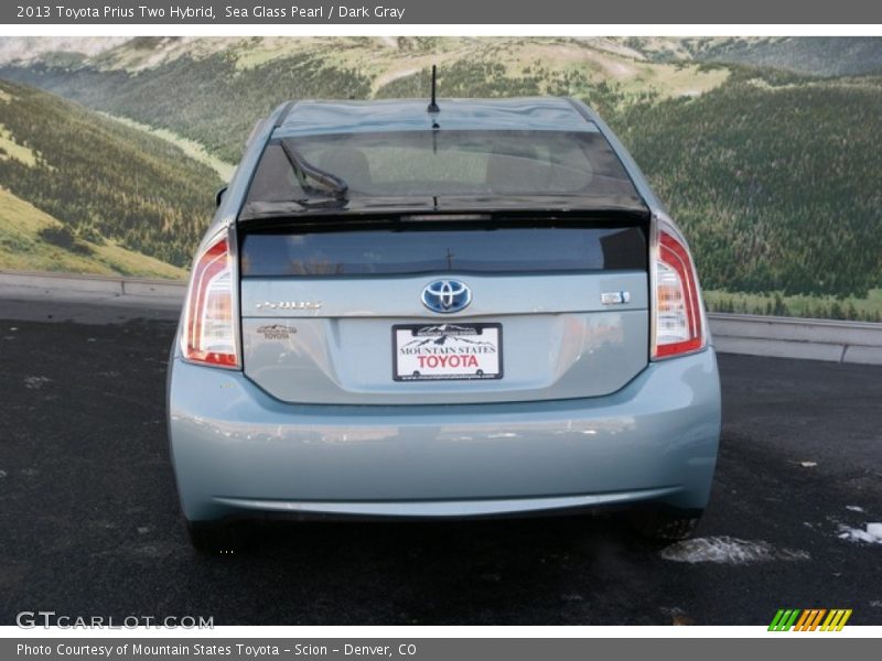 Sea Glass Pearl / Dark Gray 2013 Toyota Prius Two Hybrid