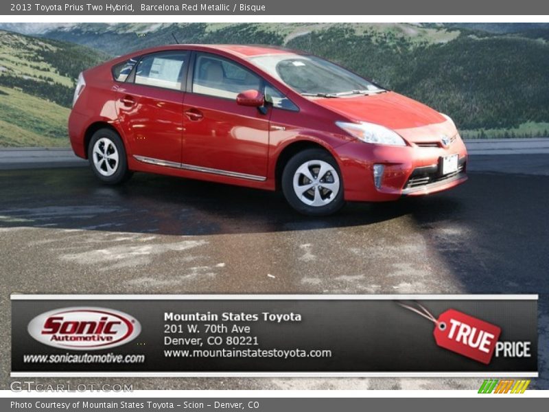 Barcelona Red Metallic / Bisque 2013 Toyota Prius Two Hybrid