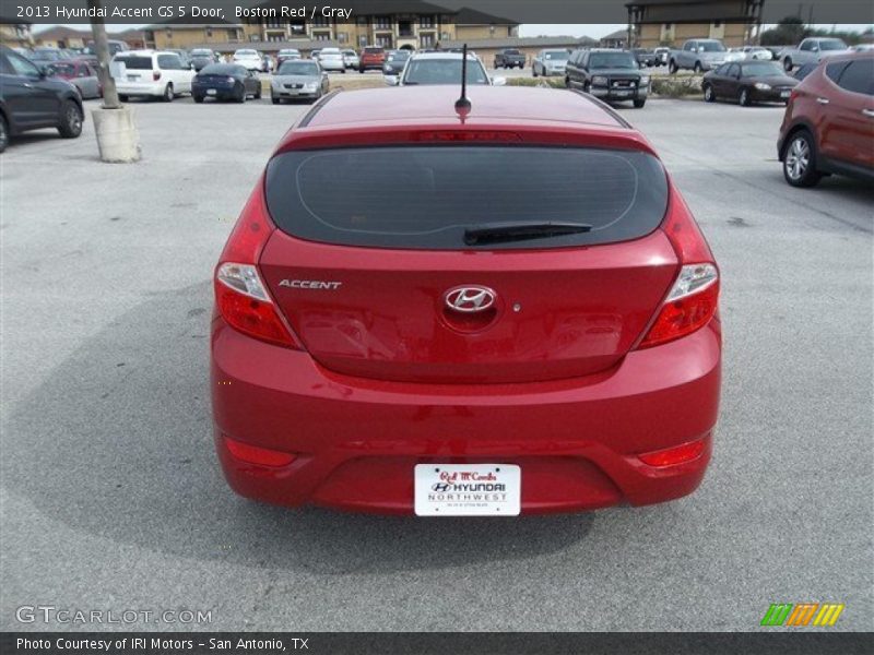 Boston Red / Gray 2013 Hyundai Accent GS 5 Door