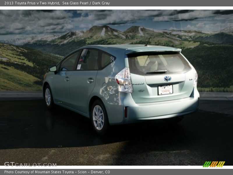 Sea Glass Pearl / Dark Gray 2013 Toyota Prius v Two Hybrid