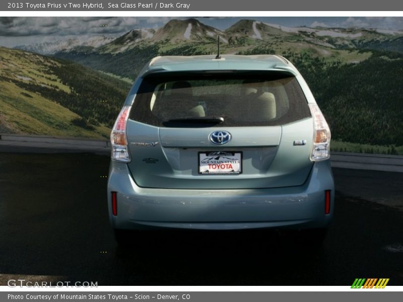 Sea Glass Pearl / Dark Gray 2013 Toyota Prius v Two Hybrid
