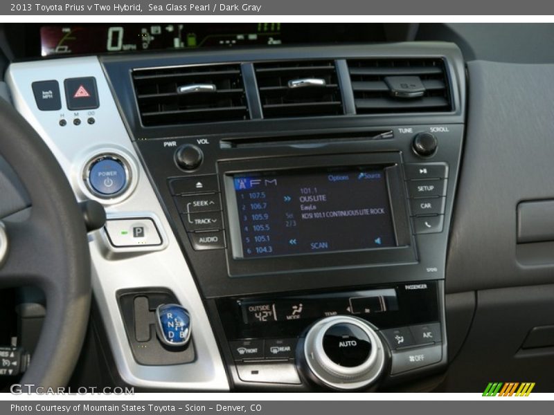 Sea Glass Pearl / Dark Gray 2013 Toyota Prius v Two Hybrid