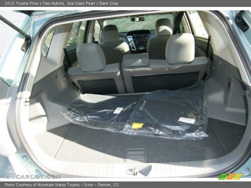 Sea Glass Pearl / Dark Gray 2013 Toyota Prius v Two Hybrid