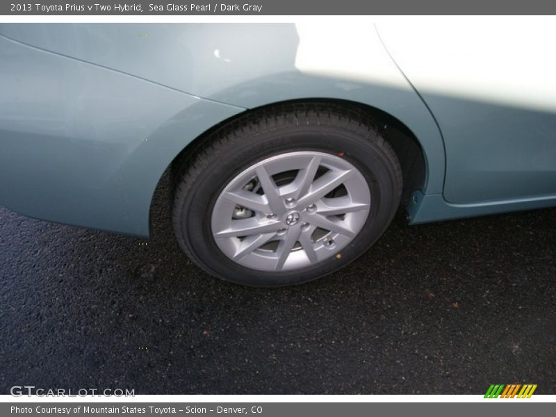 Sea Glass Pearl / Dark Gray 2013 Toyota Prius v Two Hybrid