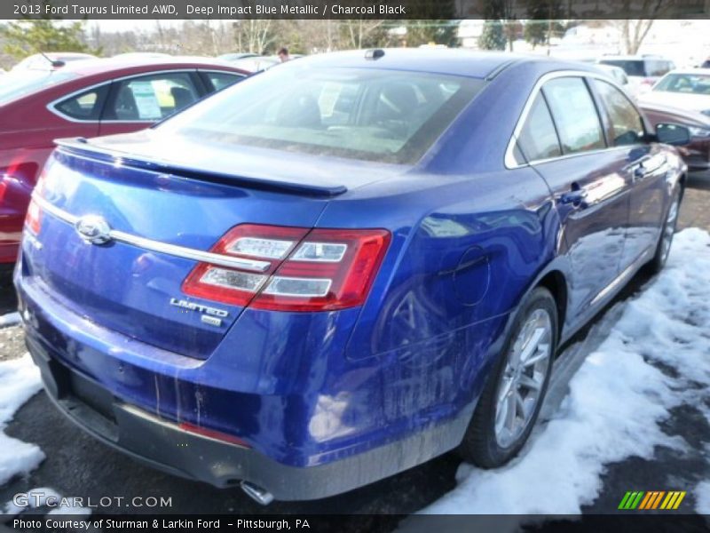 Deep Impact Blue Metallic / Charcoal Black 2013 Ford Taurus Limited AWD