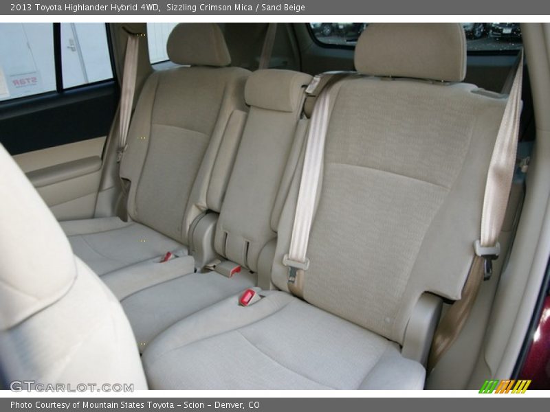 Rear Seat of 2013 Highlander Hybrid 4WD
