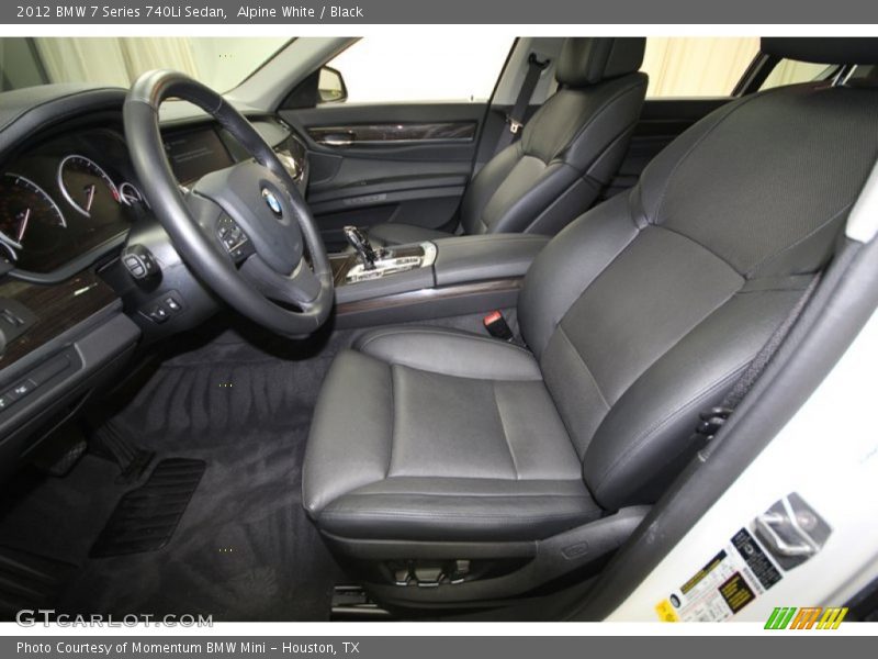 Alpine White / Black 2012 BMW 7 Series 740Li Sedan