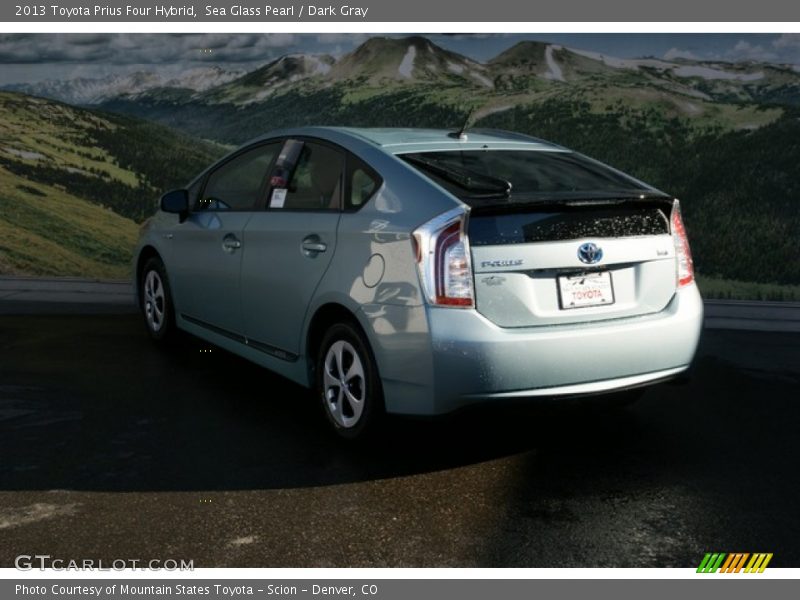 Sea Glass Pearl / Dark Gray 2013 Toyota Prius Four Hybrid