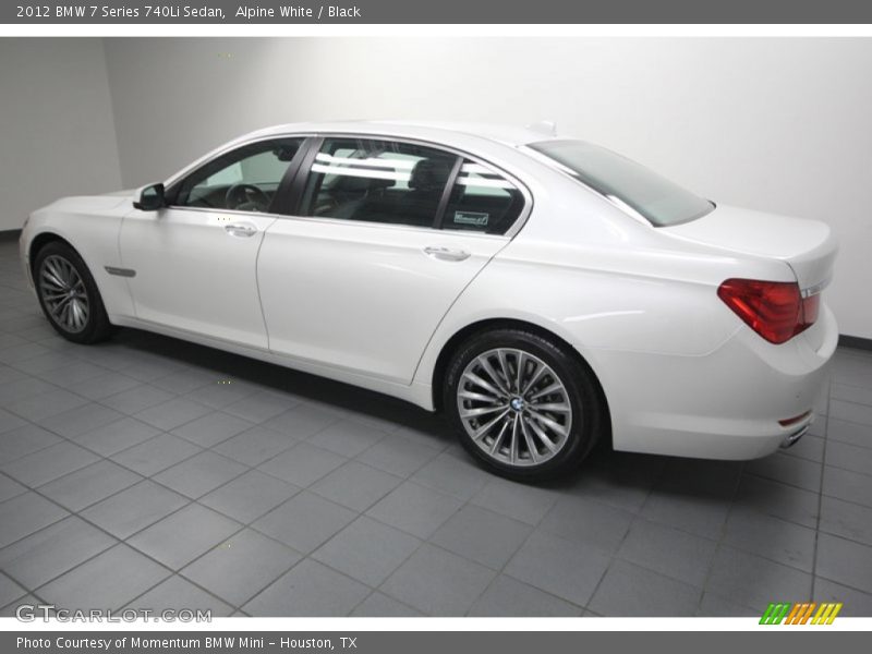 Alpine White / Black 2012 BMW 7 Series 740Li Sedan