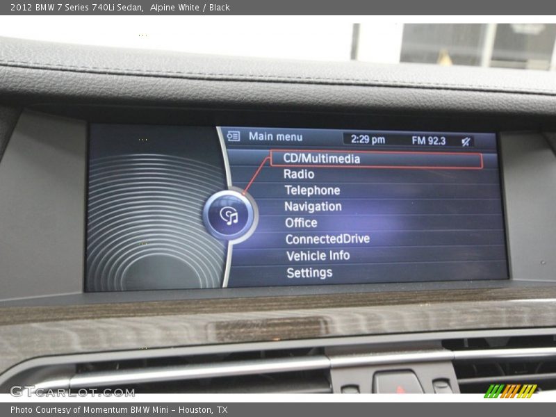 Alpine White / Black 2012 BMW 7 Series 740Li Sedan