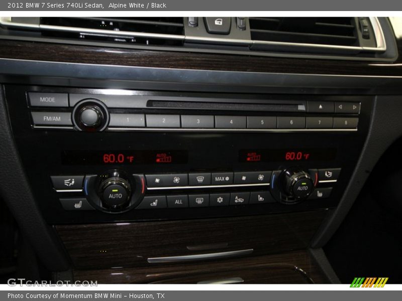 Alpine White / Black 2012 BMW 7 Series 740Li Sedan