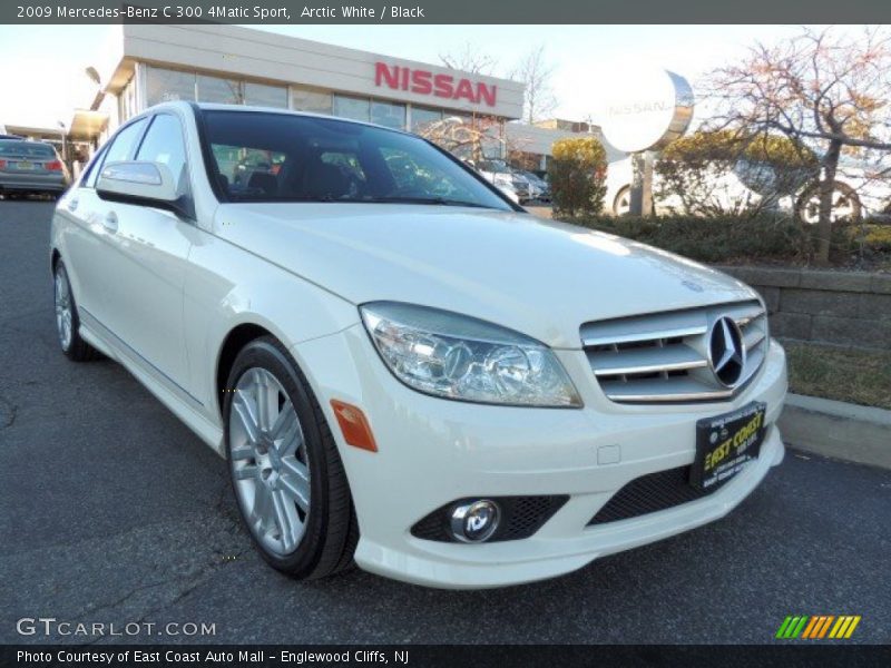 Arctic White / Black 2009 Mercedes-Benz C 300 4Matic Sport