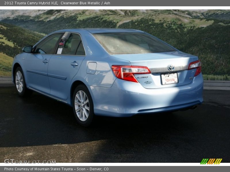 Clearwater Blue Metallic / Ash 2012 Toyota Camry Hybrid XLE