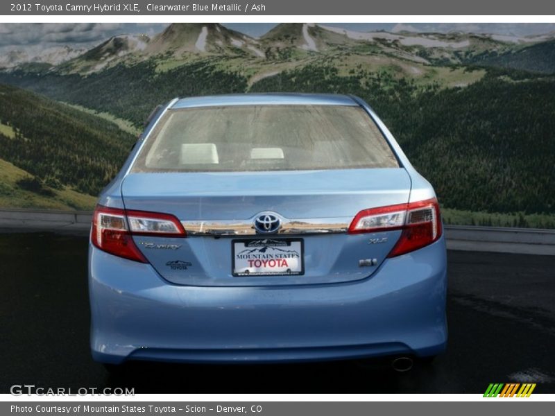 Clearwater Blue Metallic / Ash 2012 Toyota Camry Hybrid XLE