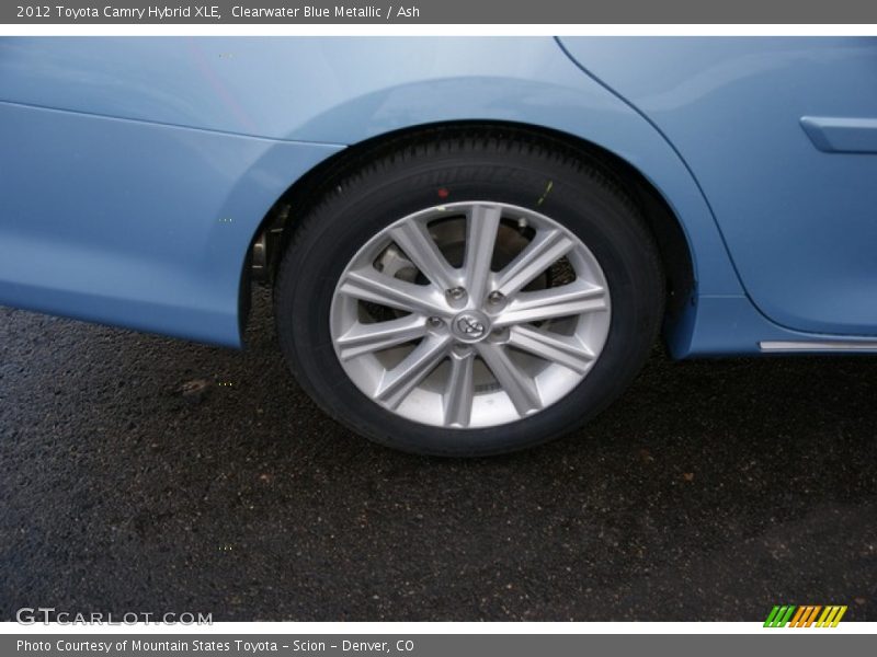 Clearwater Blue Metallic / Ash 2012 Toyota Camry Hybrid XLE