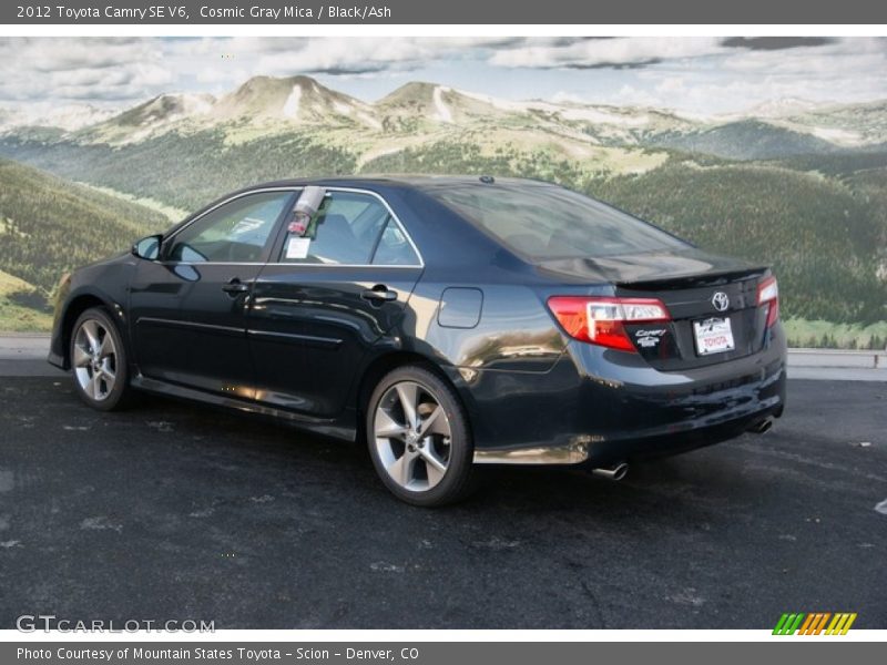 Cosmic Gray Mica / Black/Ash 2012 Toyota Camry SE V6