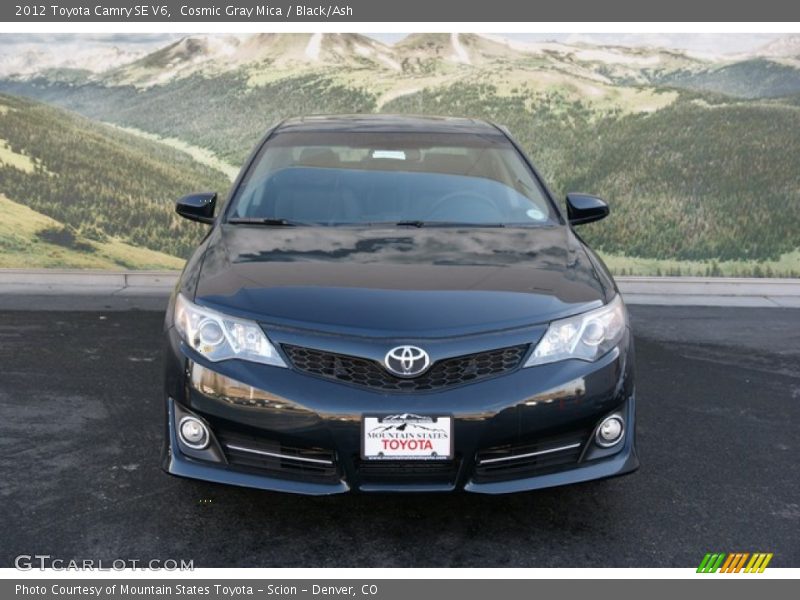 Cosmic Gray Mica / Black/Ash 2012 Toyota Camry SE V6