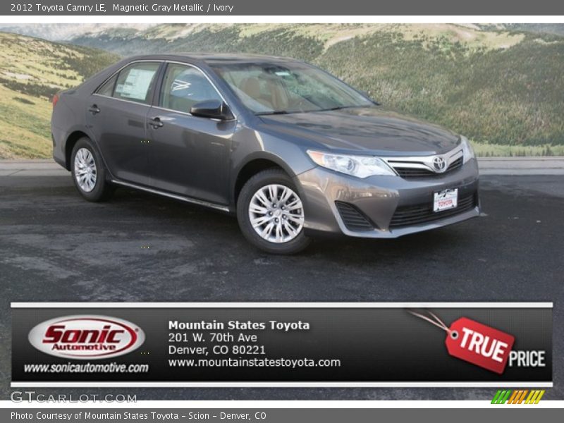 Magnetic Gray Metallic / Ivory 2012 Toyota Camry LE