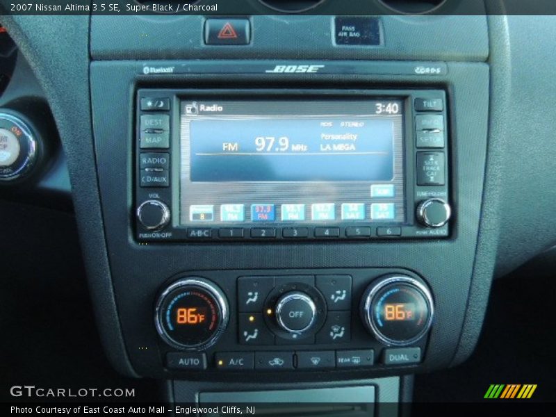 Super Black / Charcoal 2007 Nissan Altima 3.5 SE