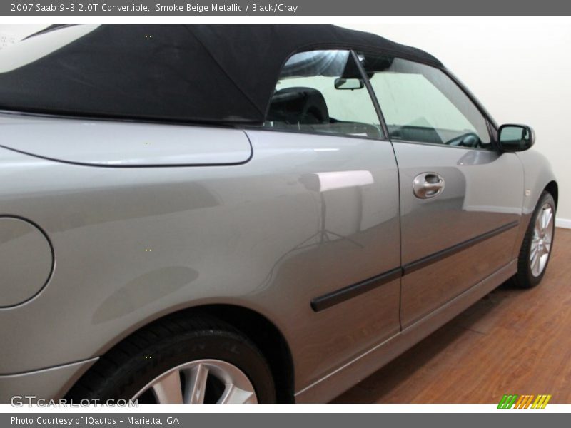 Smoke Beige Metallic / Black/Gray 2007 Saab 9-3 2.0T Convertible