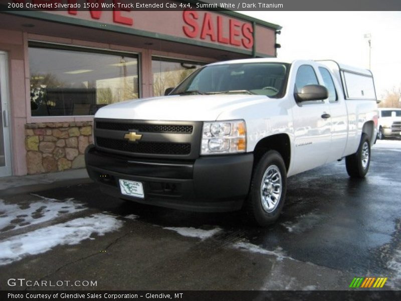 Summit White / Dark Titanium 2008 Chevrolet Silverado 1500 Work Truck Extended Cab 4x4