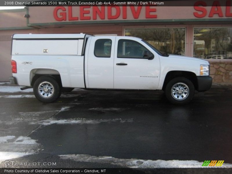 Summit White / Dark Titanium 2008 Chevrolet Silverado 1500 Work Truck Extended Cab 4x4